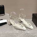 slingbacks 60 white lambskin cc logo