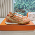 HM JET SNEAKER BROWN ORANGE CALFSKIN SUEDE
