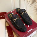 GG PrinceTown Mule Black Mesh With Crystal