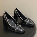 PRA 26SS Pump 70 Black White Cowhide 593843