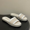 CC 26s Platform Slippers Light Beige Cowhide 649459