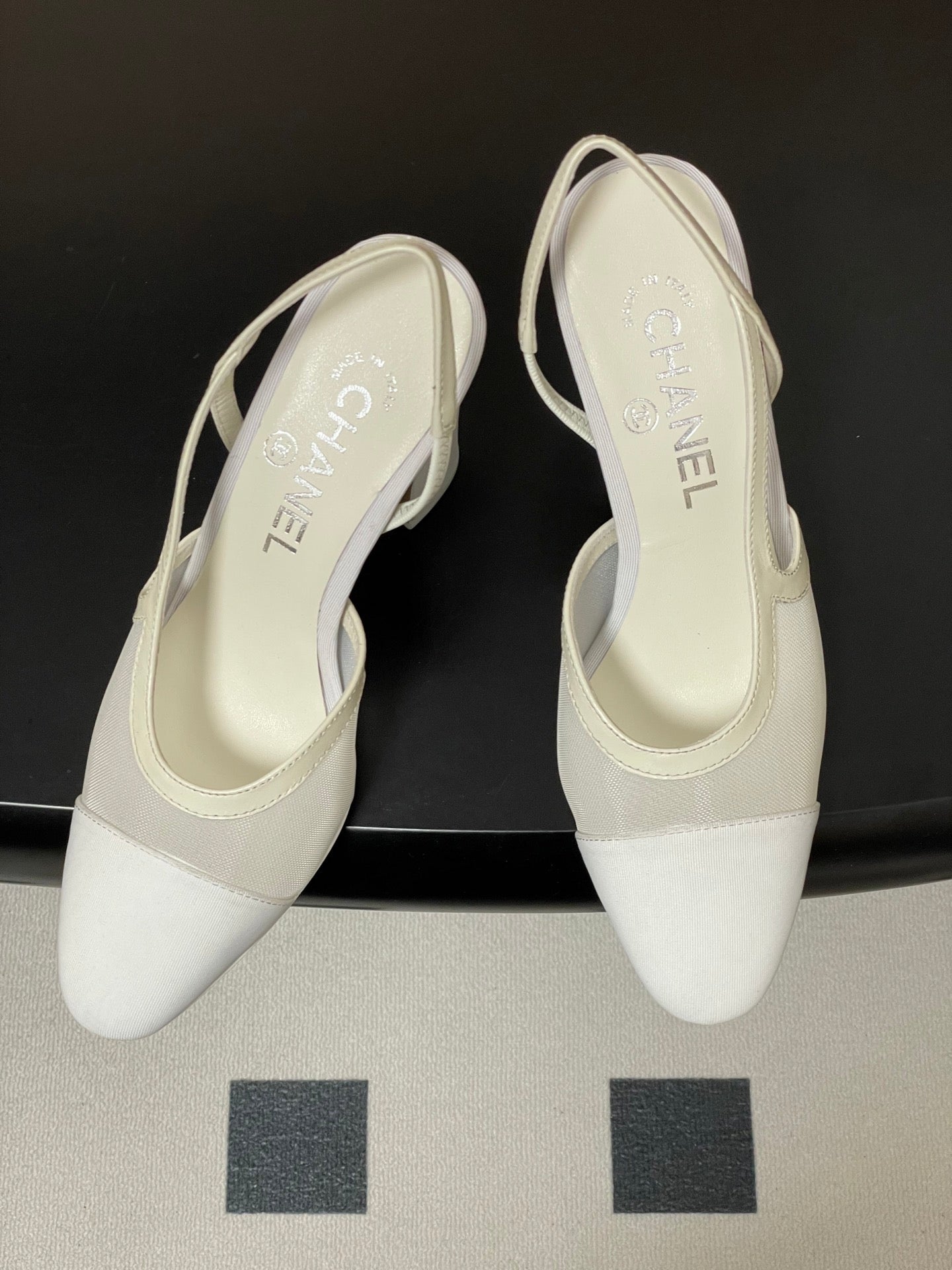 CC 26s Slingback  95 White Mesh Fabric Sheepskin 649441