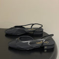 CC 26s Slingback Black Mesh Fabric Sheepskin 649450