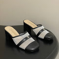 CC 26s High-Heeled Mules 65 Black Cowhide 649464