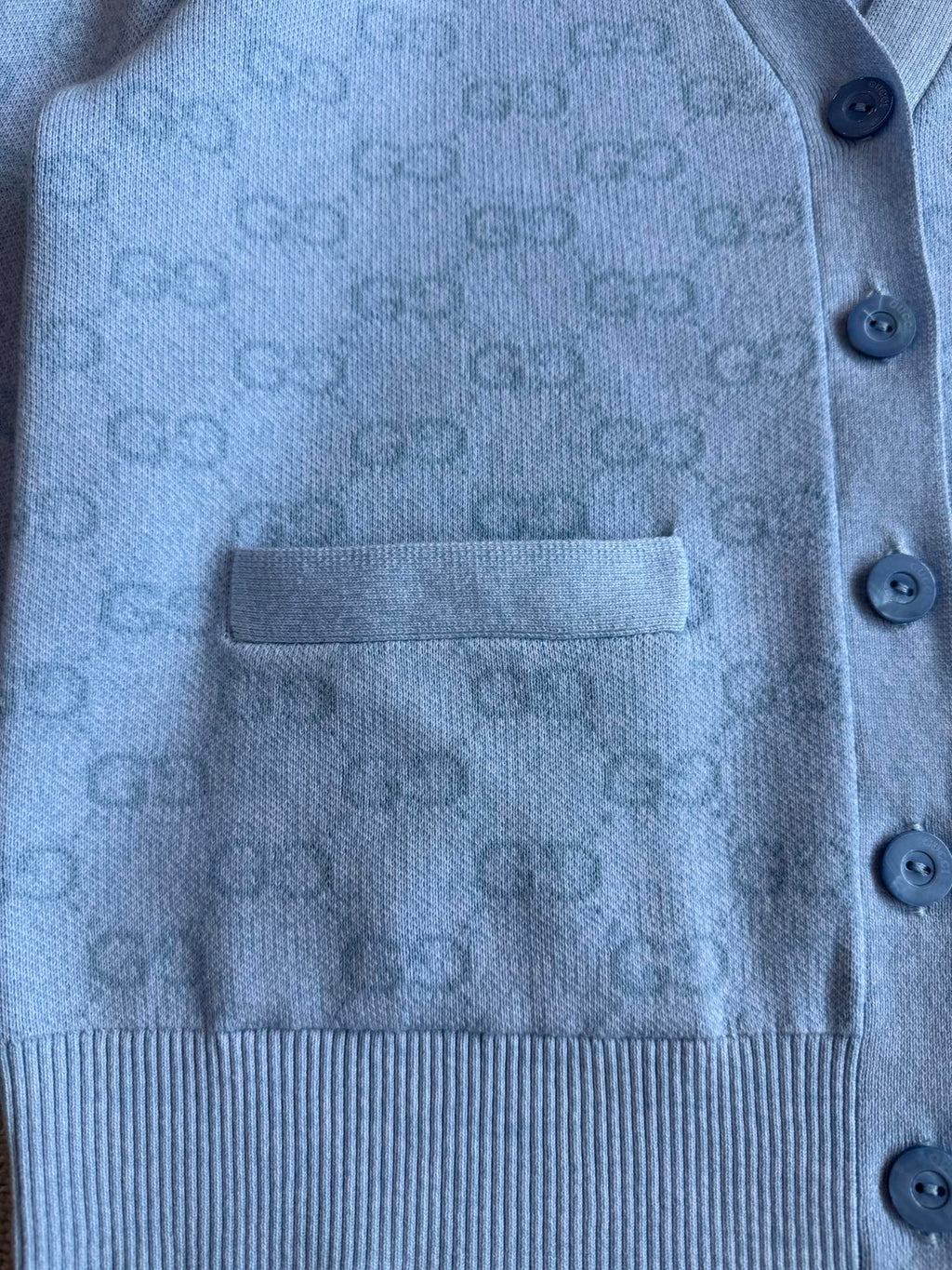 GG 25 Cardigan Blue Wool 0032