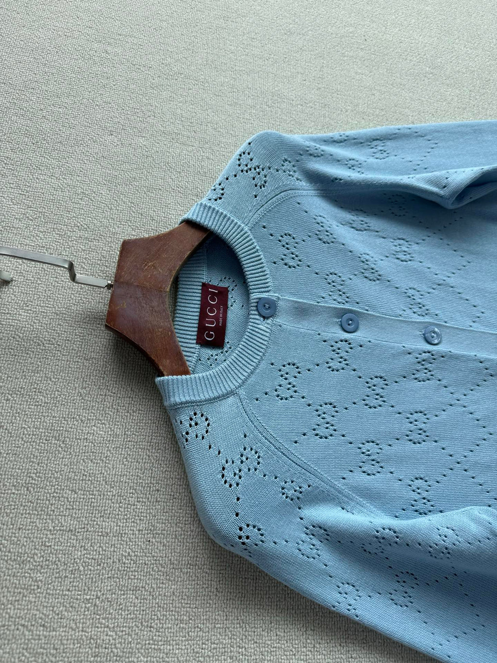 GG 25 Thin Cardigan Blue Cashmere 0028