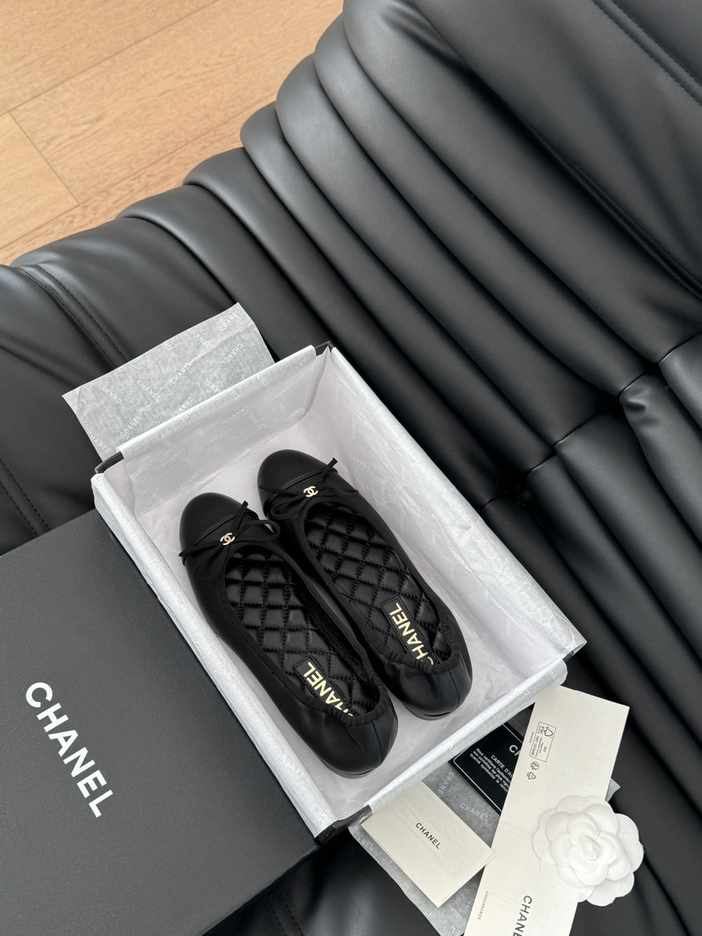 CC Ballet Flats In Black Lambskin 143534
