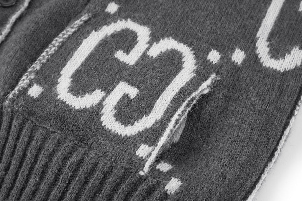 GG 25 Double-sided cardigan Grey Cashmere 0010