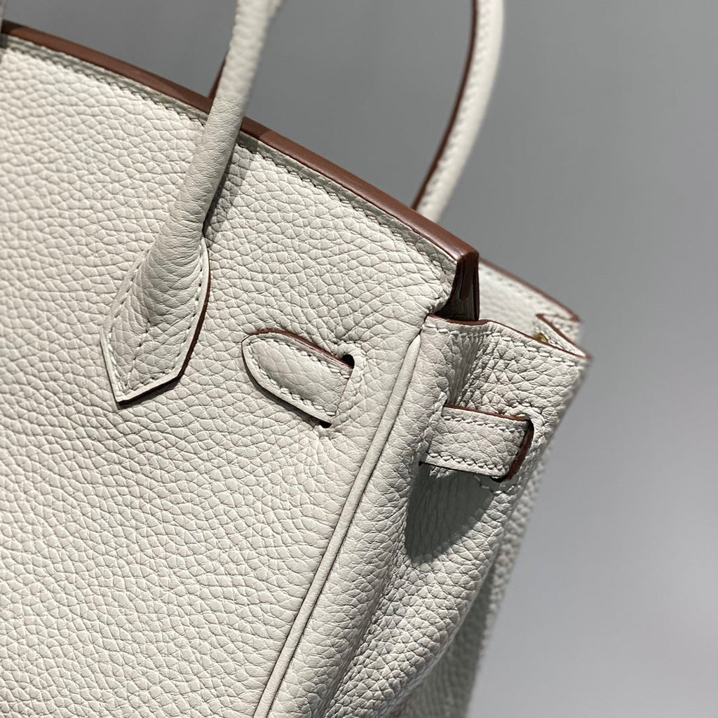 HM Birkin 20cm Pearl Gray Togo Leather Gold Hardware