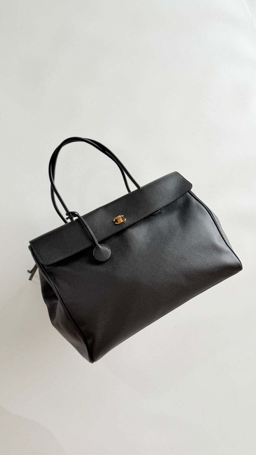 Chanel 2026 Large Shopping Bag 43cm Black Leather