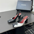 CC 2026 Slingback 75 Black White Cowhide 668139