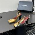 CC 2026 Slingback 75 Black Gold Cowhide 668140