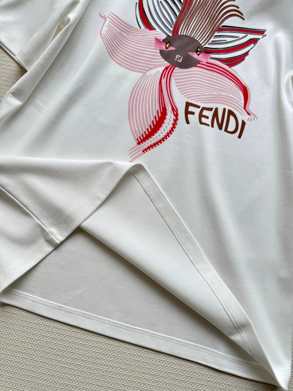 Fendi Orchid T-shirt White Cotton