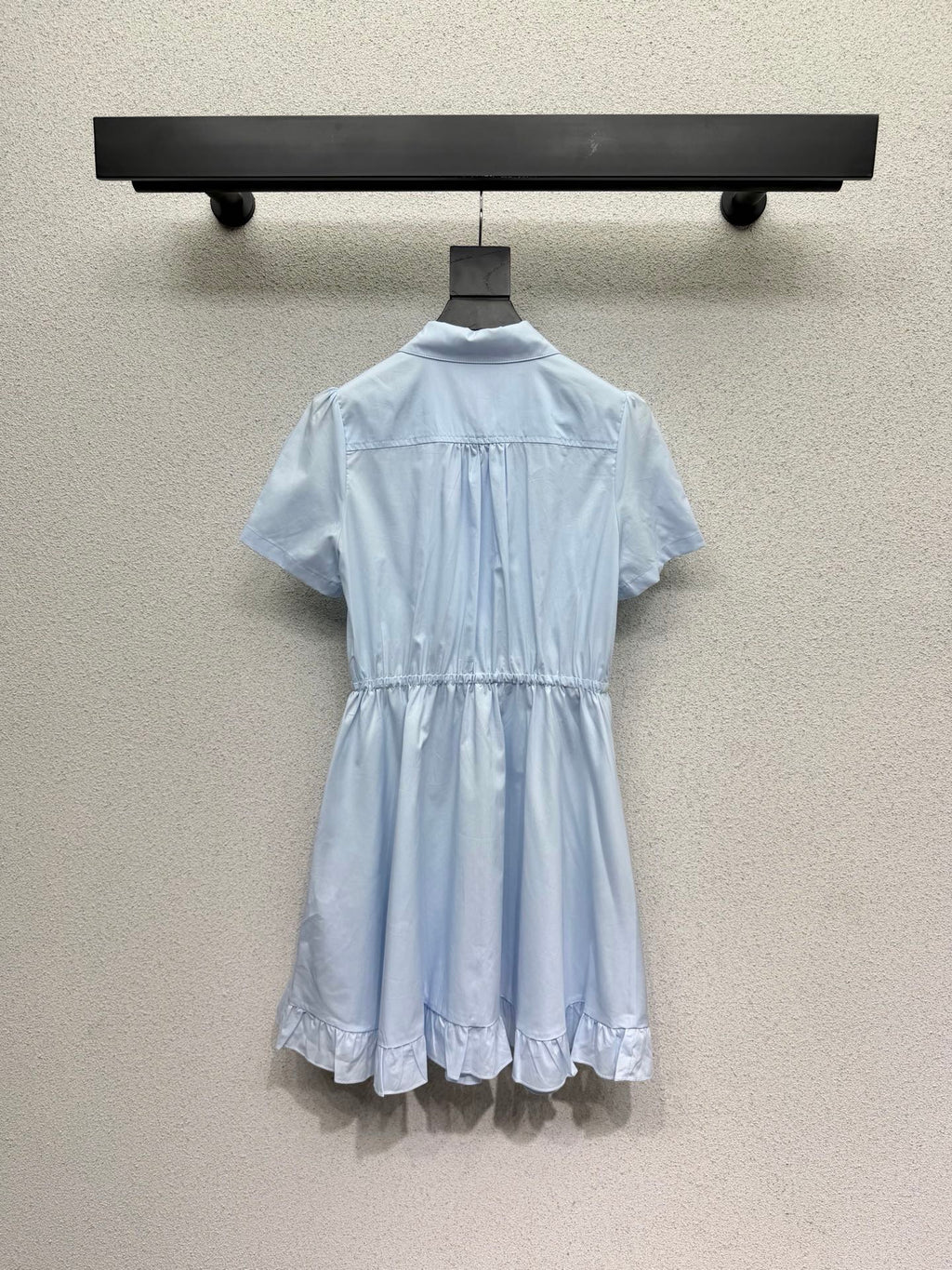 Dior 2026 Short-Sleeve Dress with Bee Blue Cotton 366718