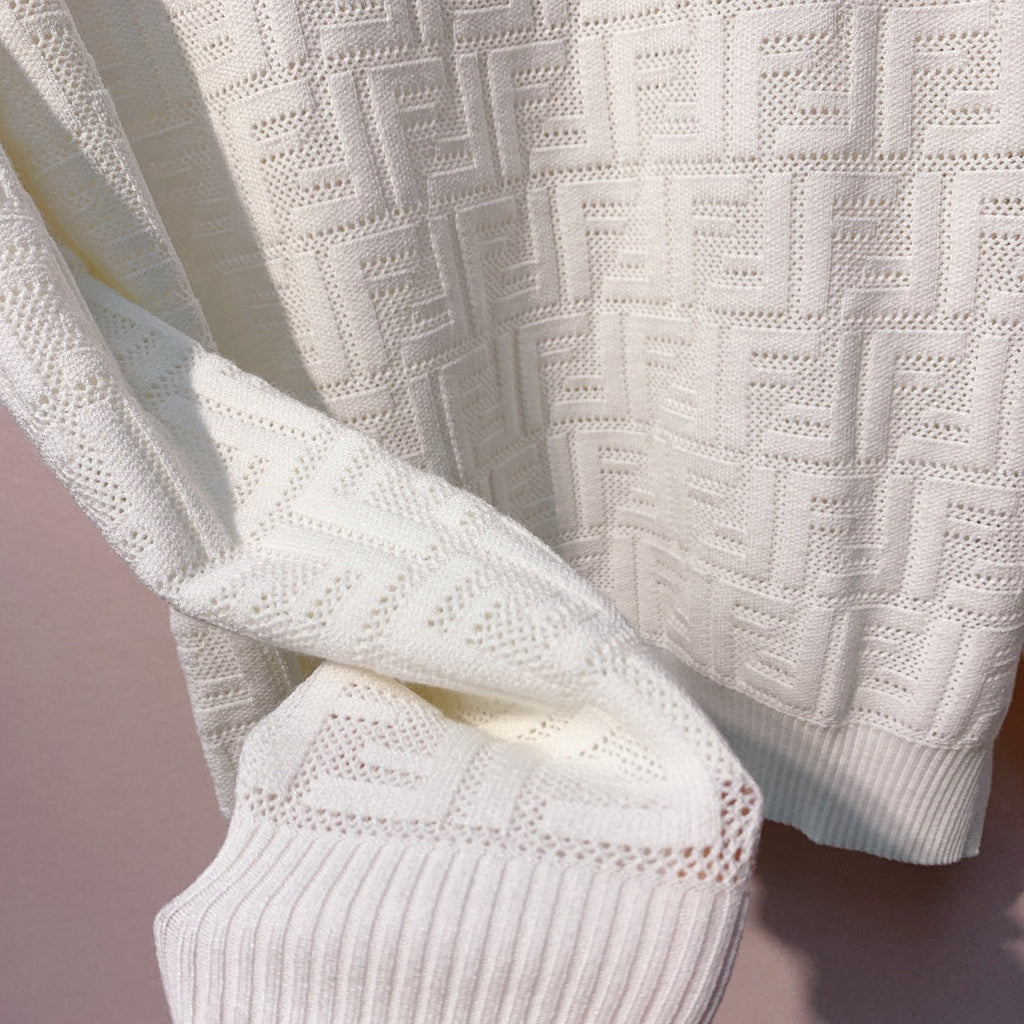 Fendi 25 Sweater White Woool 0004