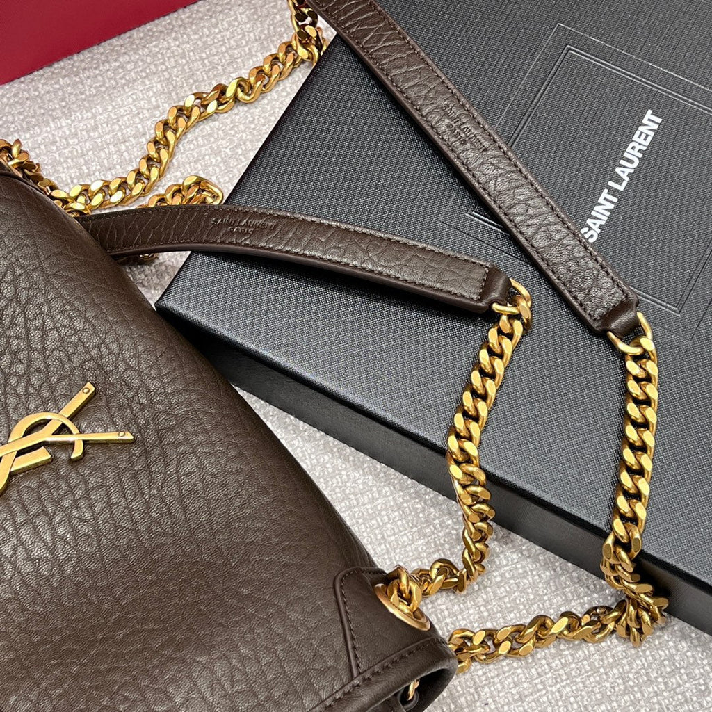 YSL Handbag 28 Brown Pattern Lambskin