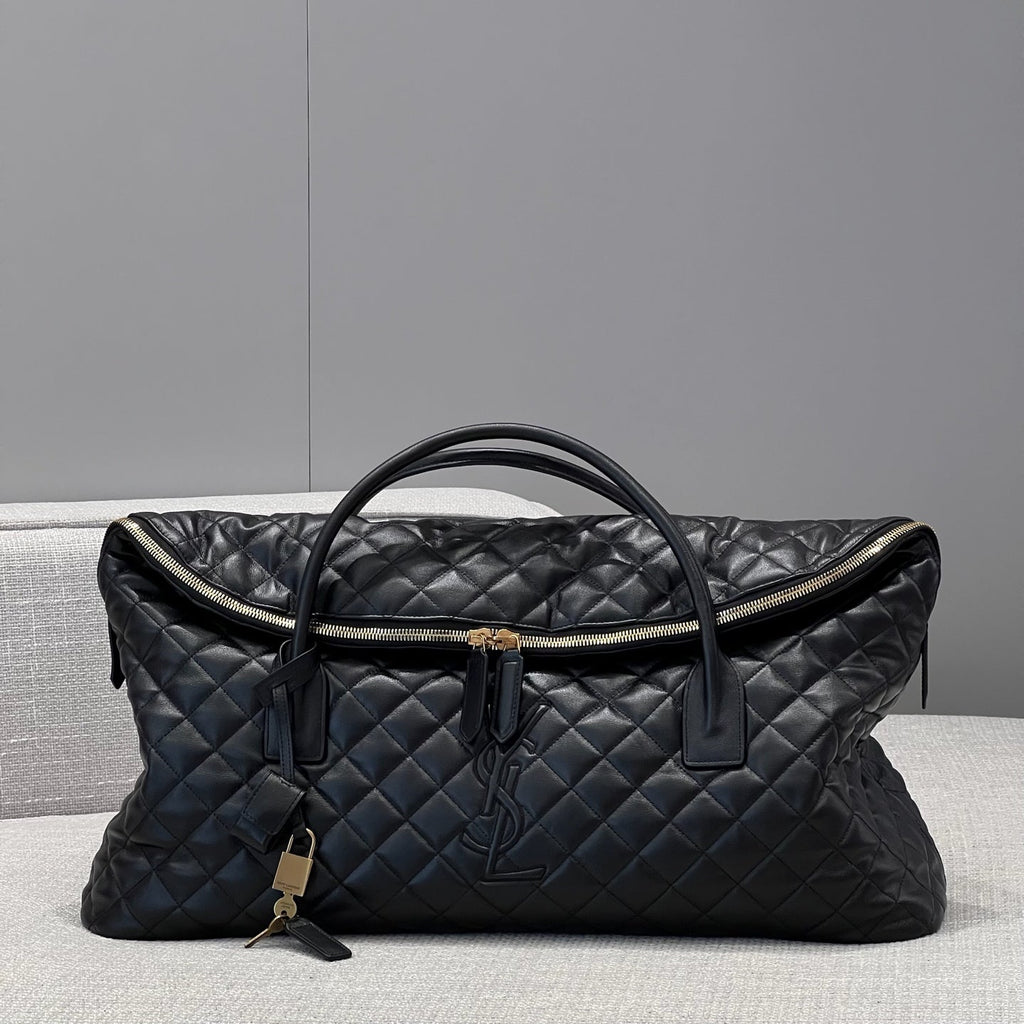 YSL bag 59cm Black Gold Calfskin