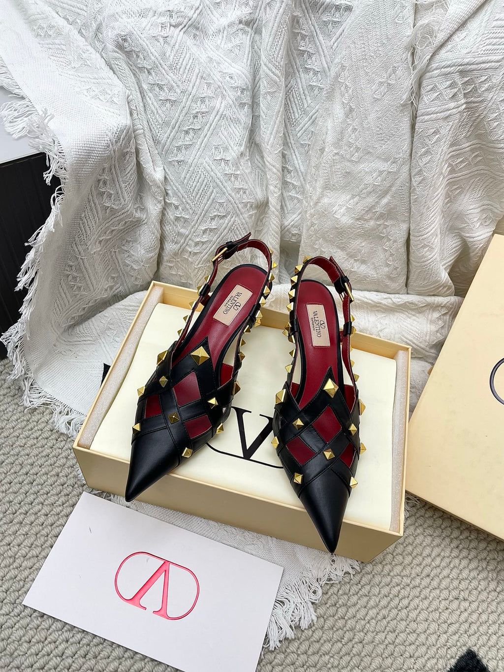 VT 26s Slingback 60 Black Burgundy Lambskin 611371