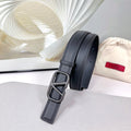Vlogo Edition Belt 34mm Black Calfskin Black Buckle