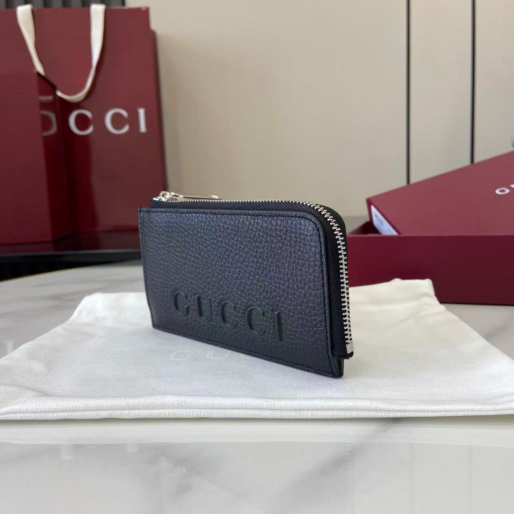 Gucci 25 Wallet Black Grained Cowhide 290505