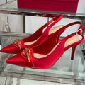 VT 25 High Heels Slingbacks Red Cowhide 292354