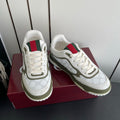 GG 26 Couple Sneakers White Olive Green Cowhide 631677