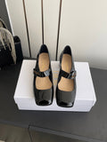 DIOR 26S MARY JANE 45 MM IN BLACK GLOSSY CALFSKIN