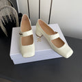 DIOR 26S MARY JANE 45 MM IN CREAM WHITE GLOSSY CALFSKIN