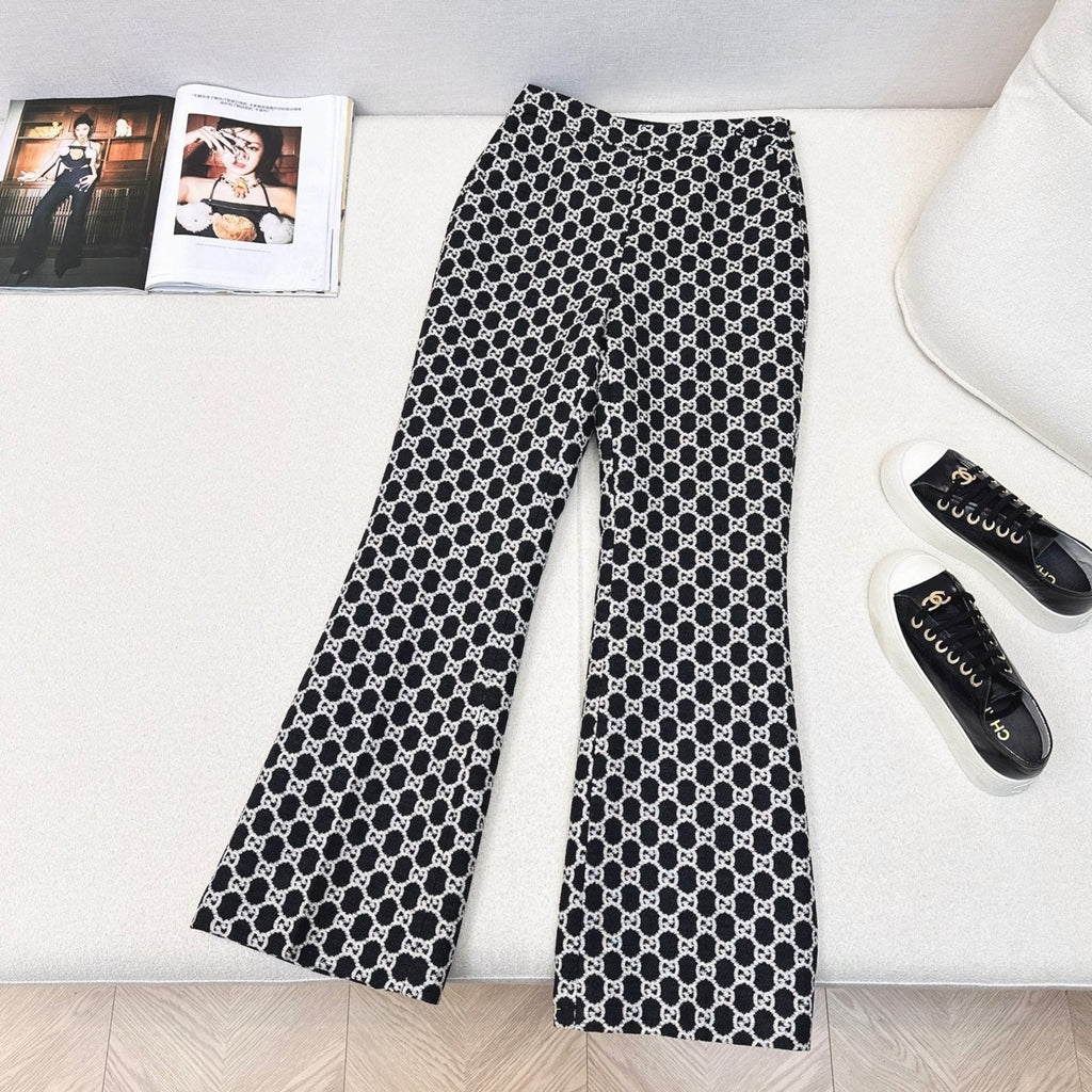 Gucci 25 Patterned Suit Black Jacquard Fabric