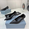 PRA 26S Pointed Toe High Heels 55 Black Cowhide 627130