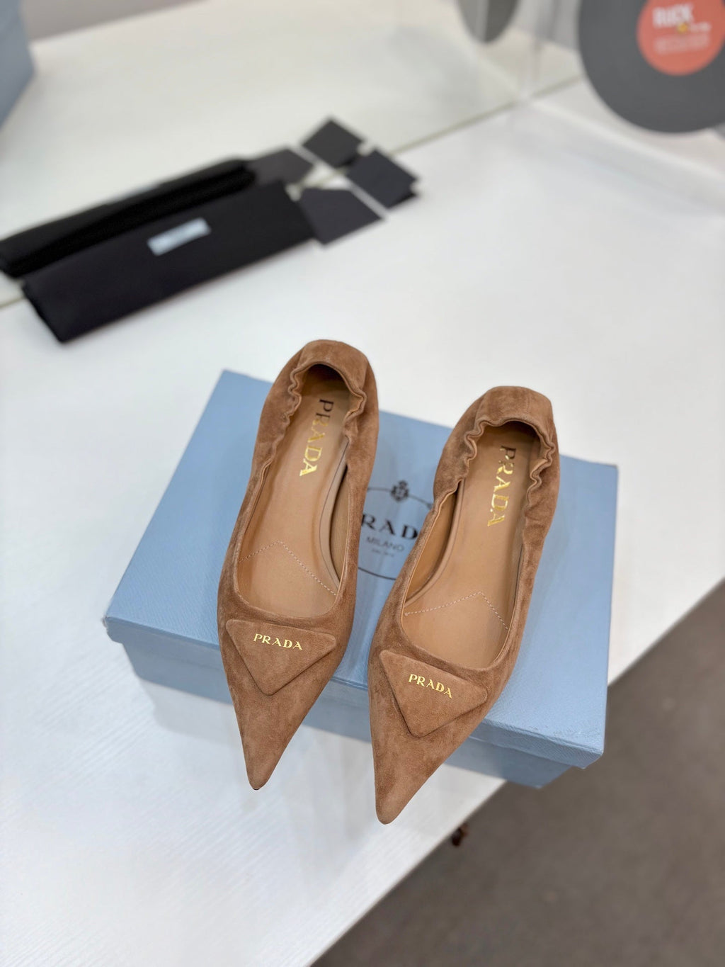 PRA 26S Pointed Toe High Heels 55 Brown Suede 627133