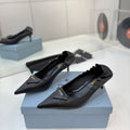 PRA 26S Pointed Toe High Heels 55 Black Cowhide 627135
