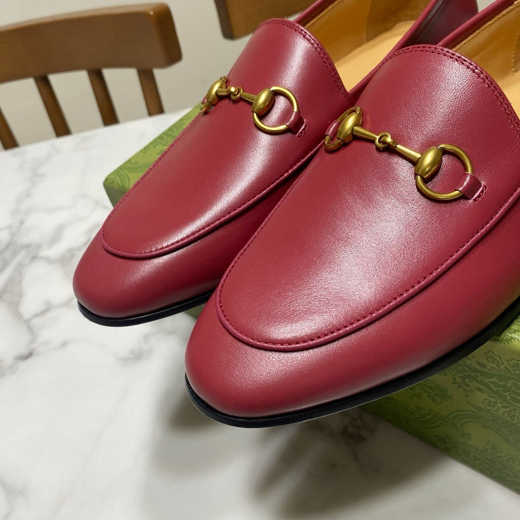 Gucci 25 Jordaan Loafer Rosso Ancora Red Calskin