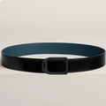 HM Jockey Buckle Belt 38mm Prussian blue Black  Leather 187521