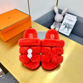 CHYPRE SANDAL IN CANDY RED SHEARLING