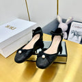 CD Ballet Slingback Pump 50MM In Black Quilted Calfskin 111026