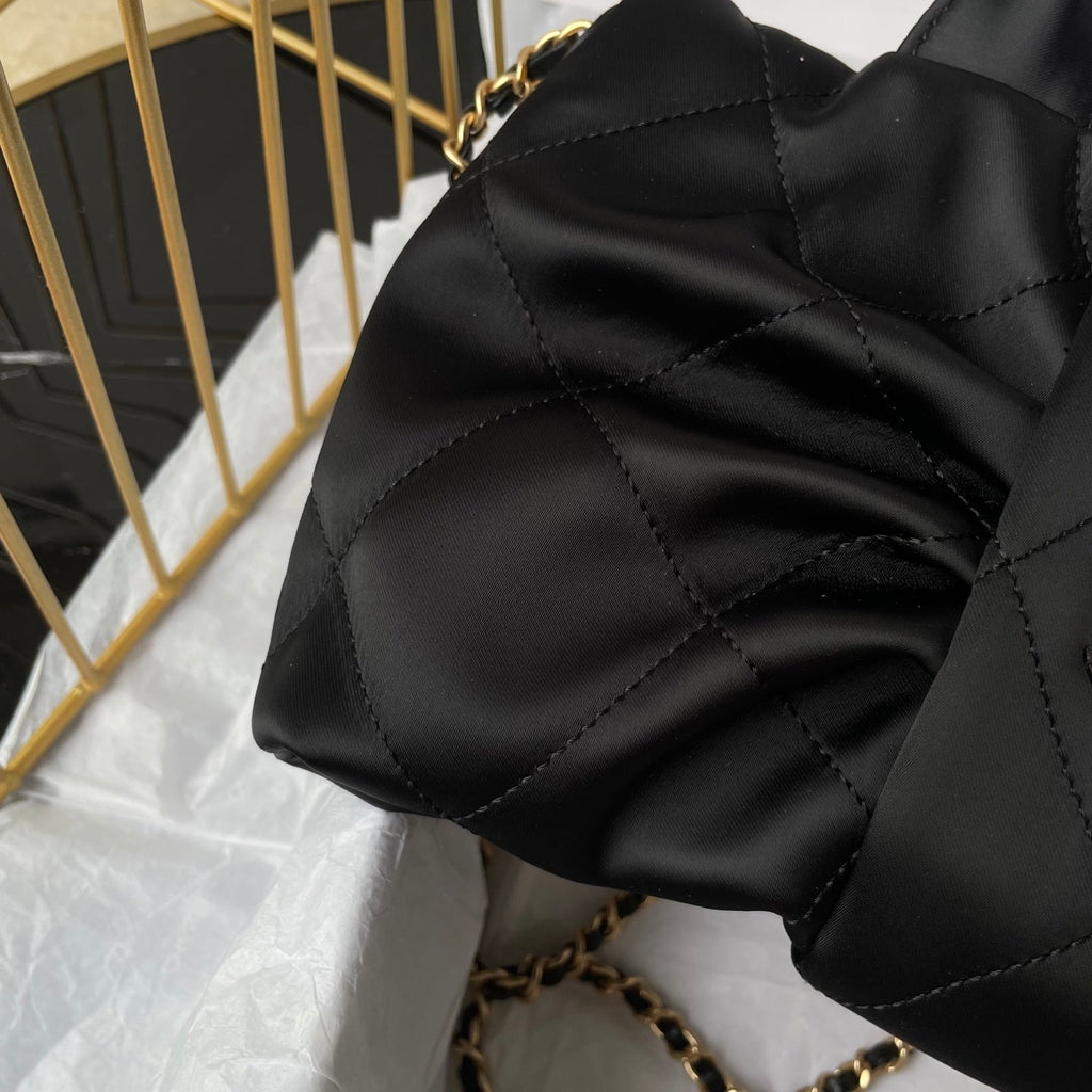 CC 25K Mini Bow Bag 26cm Black Canvas