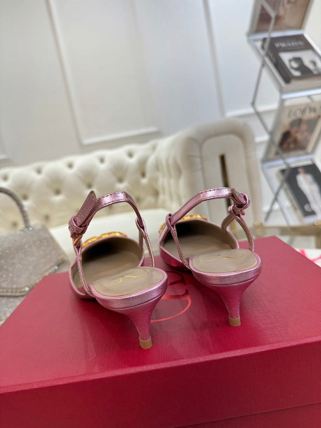 VT Vlogo Signature Pink Slingback Cowhide