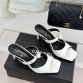 CC 26s High Heeled Sandals White Patent Leather 643032
