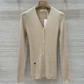 CD 25 V-neck Cardigan Beige Cashmere