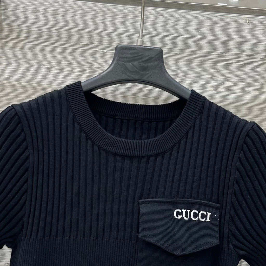 Gucci 25 Knitted Dress Black Viscose