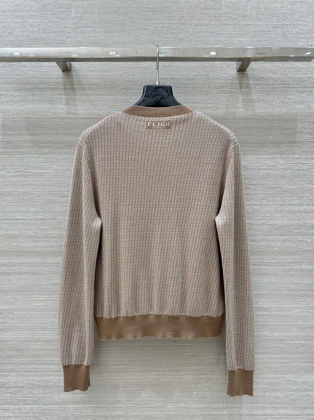 Fendi Knitted Cardigan Top Brown Wool