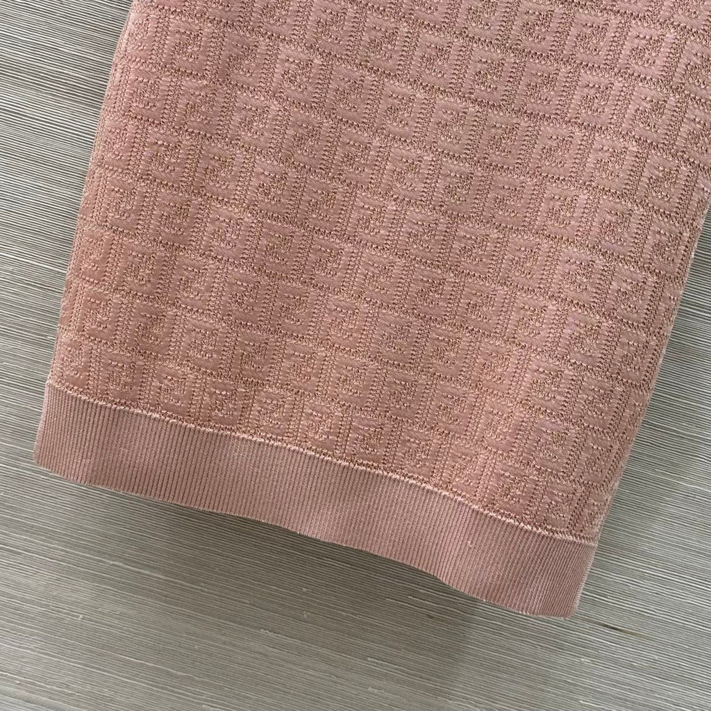 Fendi 25 Knitted Top Pink Cotton Viscose