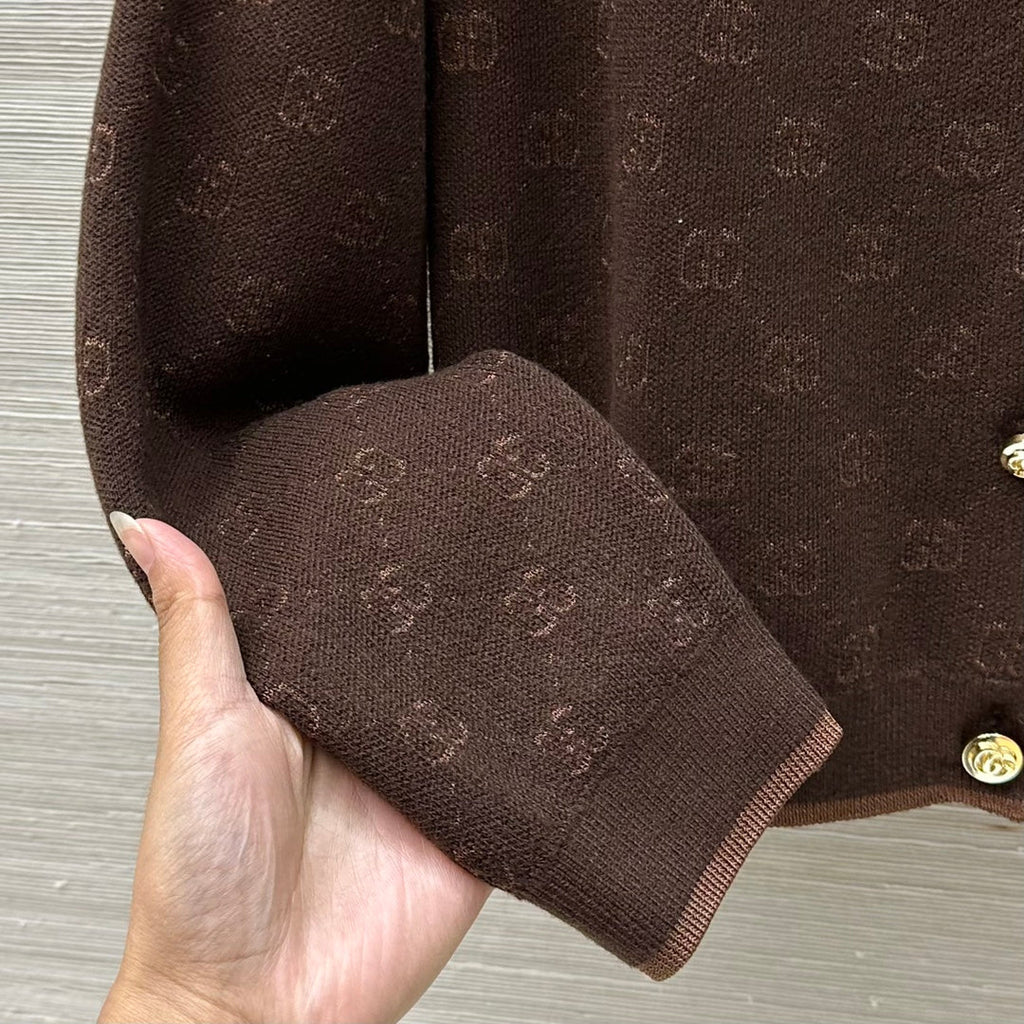GG 25 Cardigan Earth Brown Wool 0012