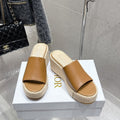 CD 26s Platform Sandal 65 Camel Brown Leather 636358
