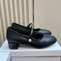 CD Ballet Pump Black Soft Cowhide