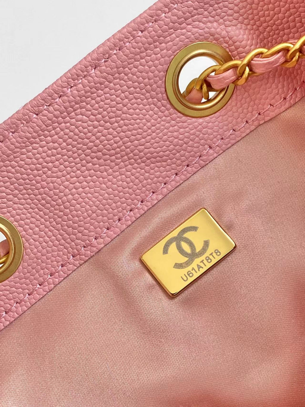 CC 25C Hobo Bags 40cm Pink Grained Calfskin