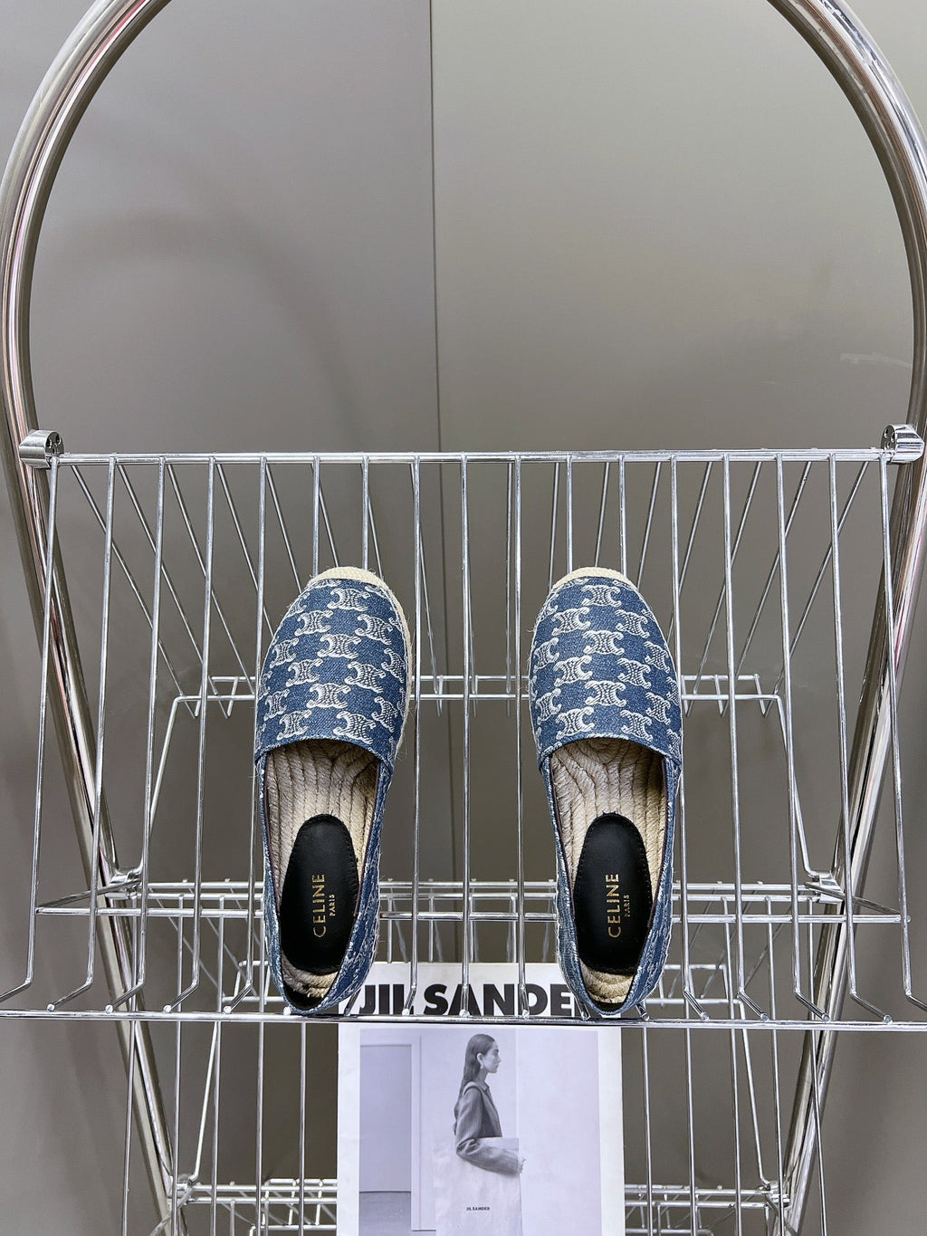 CELINE Espadrillas Loafers Blue Denim 285935
