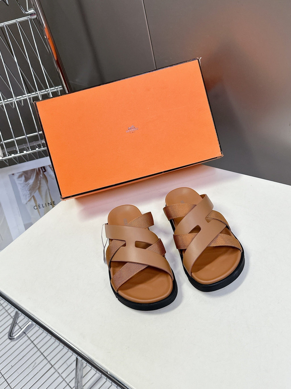 HM Kazimir Sandal Sheepskin and Fabric 252672