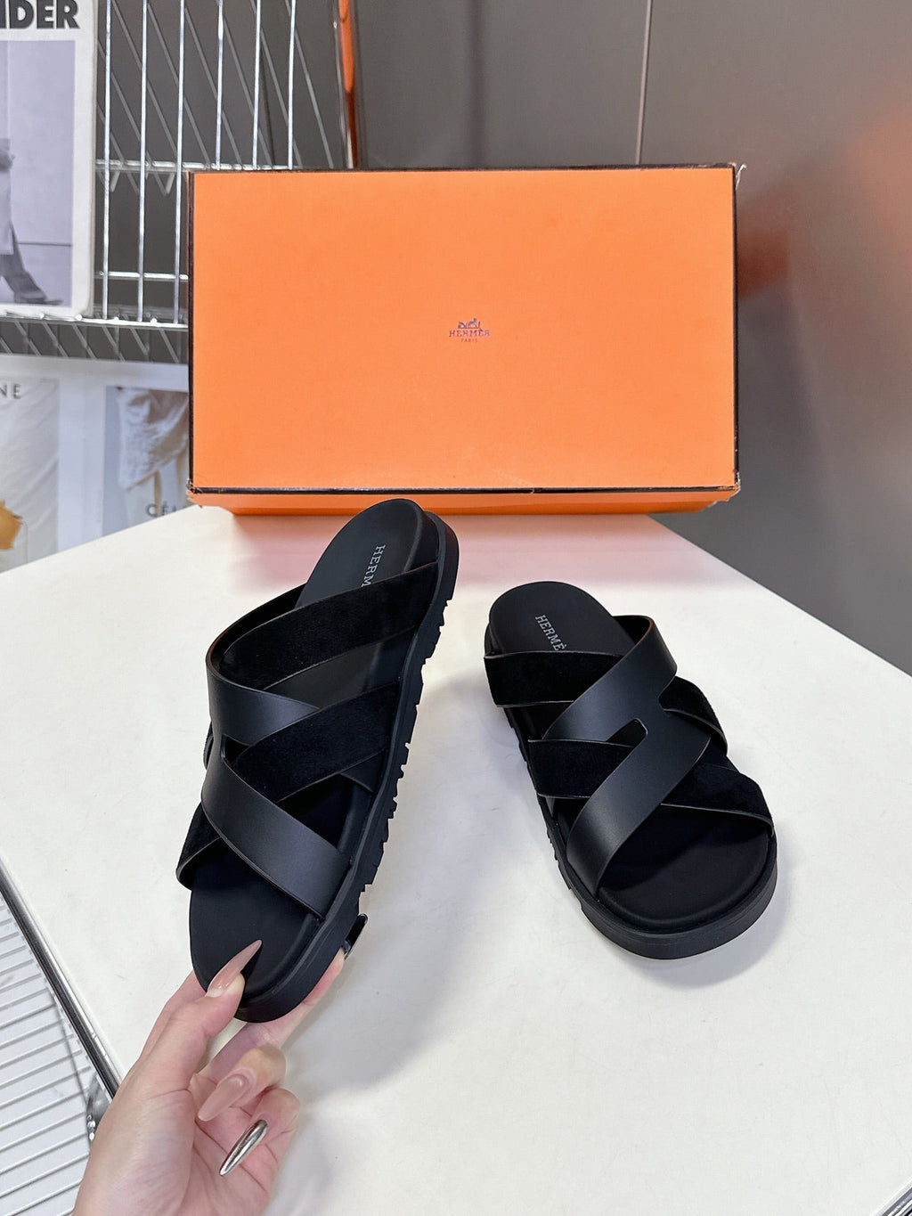 HM Kazimir Sandal Sheepskin and Suede 252676